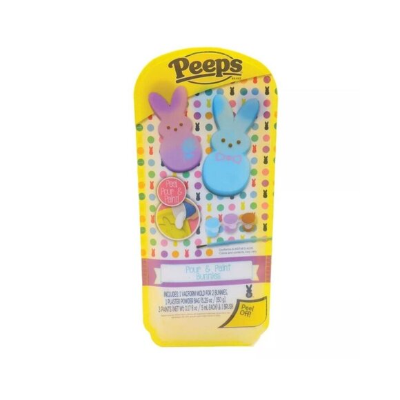 Peeps Pour N Paint Bunnies or Chicks DIY Art Crafts Kits Kids - Picture 2 of 14